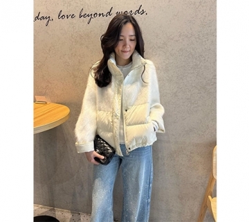 高質感推薦 羊絨拼接鵝絨溫暖外套