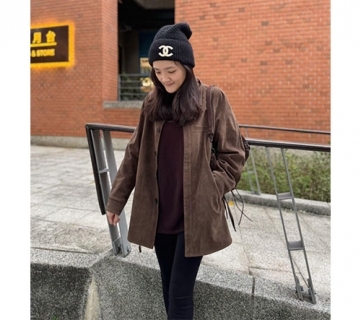 麂皮水洗襯衫外