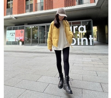 質感舒服羊毛立領鵝絨外套