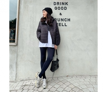 連帽輕量薄鵝絨外套