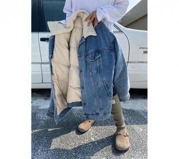 高人氣訂製 牛仔羽絨外套