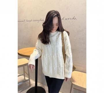 氣質感編織羊毛衫