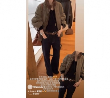 水貂領皮草鵝絨外套