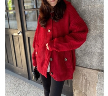 連帽隨性設計羊毛罩衫