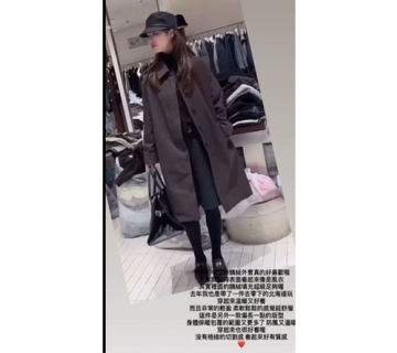 質感推薦 中空紗長板鵝絨外套