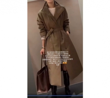 闆娘推薦 超修身溫暖鵝絨長大衣